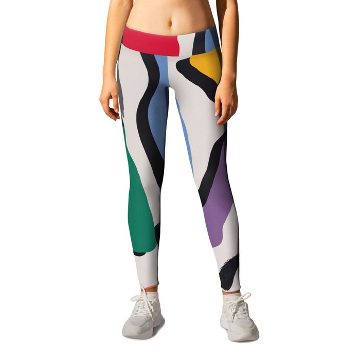 Mannequin cut out abstract Leggings