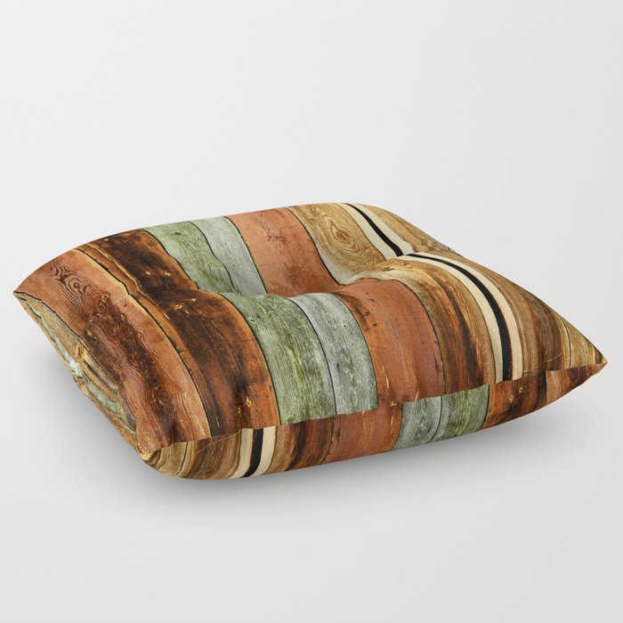 Rustic colored barn-wood Floor Pillow