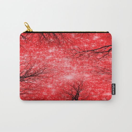 Black Trees Red Space Carry-All Pouch