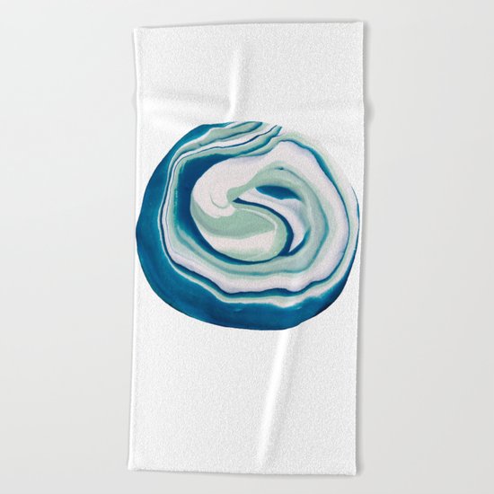 Marbling Turquoise Dreams Beach Towel