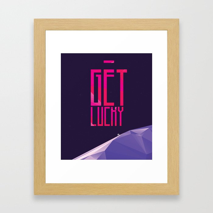 Get Lucky ;) Framed Art Print