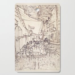 Cafe Terrace at Night (preliminary sketch) Cutting Board