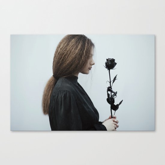 Black rose Canvas Print