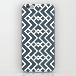 Dark Blue and White Tessellation Line Pattern 25 Pairs DE 2022 Popular Color Blue Tapestry DET545 iPhone Skin