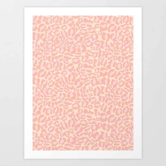 Pink Leopard Print Spots Animal Wildlife Art Print