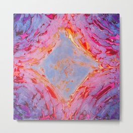 Experiment 001 Metal Print | Painting, Acrylic, Abstract, Vibrant, Color 