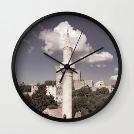 Vintage Bodrum Castle mosque tower Wall Clock