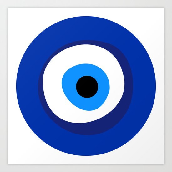 evil eye symbol Art Print by tony tudor | Society6