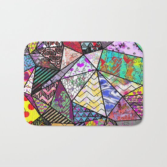 Triangler shaped mix up Bath Mat