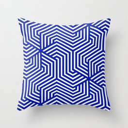 Blue (Pantone) - blue - Minimal Vector Seamless Pattern Throw Pillow