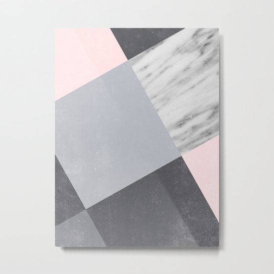 Neutral Collage Metal Print