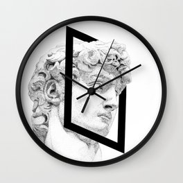 Profile of David statue by Miguel Angel (frame) Wall Clock