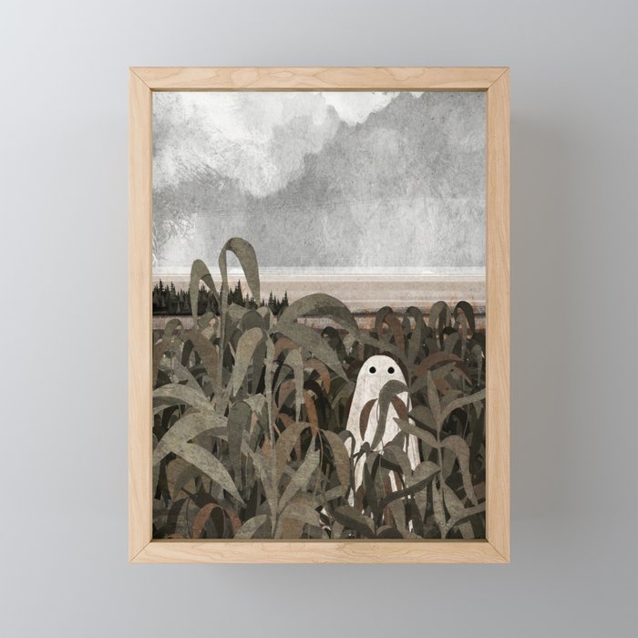 There's A Ghost in the Cornfield Again Framed Mini Art Print