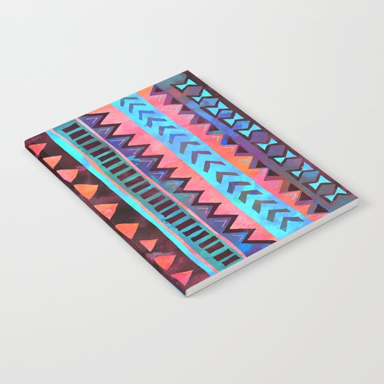 PATTERN {Tribal Stripe- Aqua} Notebook