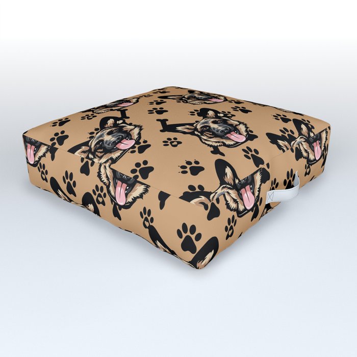 All over dog face pattern design. Outdoor Floor Cushion