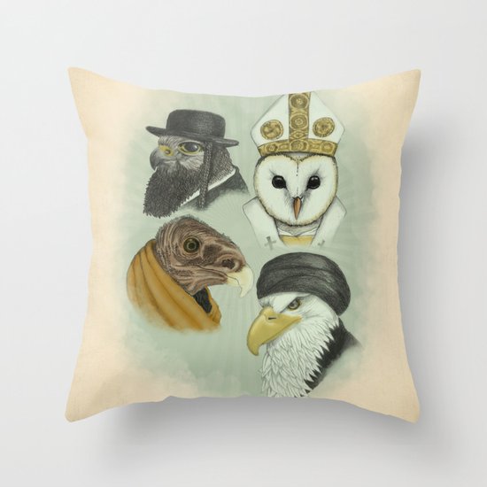 Birds of Pray Throw Pillow