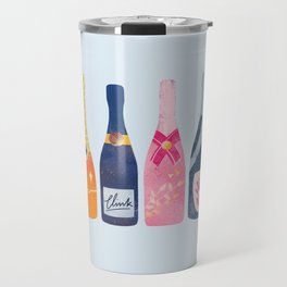 Champagne Bottles - Blue Ver. Travel Mug