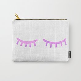 Pink Watercolor Lashes Carry-All Pouch