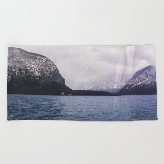 Cloudy Lake Beach Towel