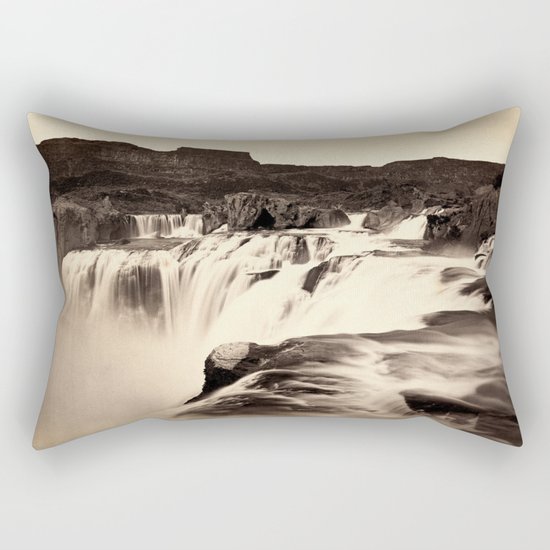 Vintage Waterfall Rectangular Pillow