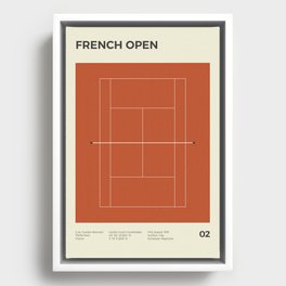 French Open - Grand Slam Tennis Print Framed Canvas