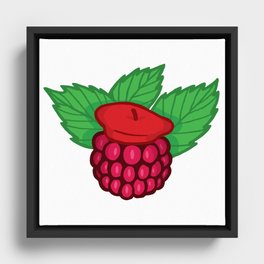 Raspberry Beret Framed Canvas