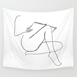 Reading Naked Wall Tapestry