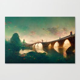 Greenpunk Beatiful Bridge Canvas Print