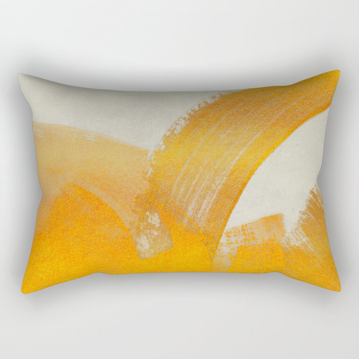Brush stroke gold Rectangular Pillow