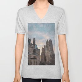 Architecture in NYC at Sunset | Travel Photography V Neck T Shirt