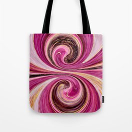 Spiral Swirl Abstract Pink Gold Art Tote Bag