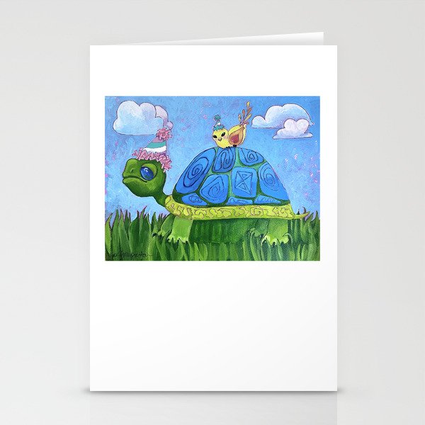 Turtle and the Birdy Stationery Cards