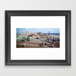 Hunts Pier in the 1960's, Wildwood NJ Boardwalk Framed Art Print