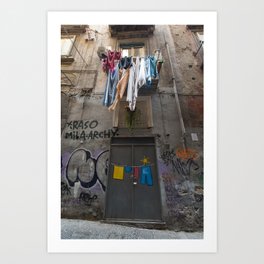 Laundry Day - Quartieri Spagnoli, Napoli, Italia Art Print