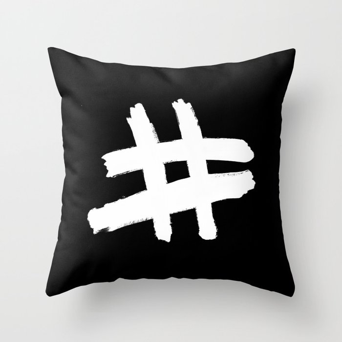 Hashtag Throw Pillow