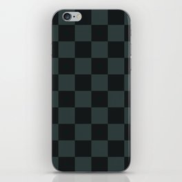 Dark Cyan Checkerboard  iPhone Skin