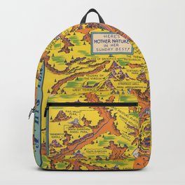 1939 Vintage Map of Zion National Park Backpack | Vintage, Tahoma, Seattle, Yosemite, America, Retro, Utah, American, Map, 40S 