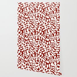 White Matisse cut outs seaweed pattern 9 Wallpaper