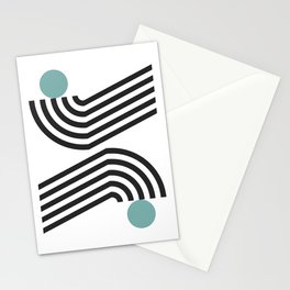 Double arch line circle 6 Stationery Card