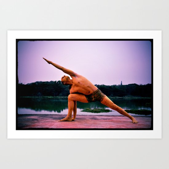 Yoga Asana Parsvakonasana Art Print