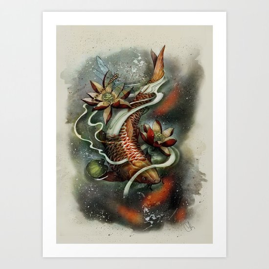 Koi Pond Art Print