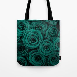 emerald green roses Tote Bag