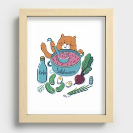 Cat and Saltibarsciai Recessed Framed Print