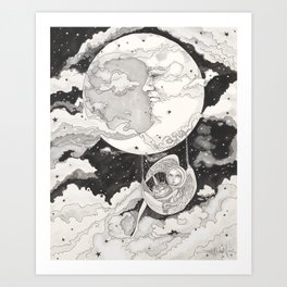 Moon Angel Art Print