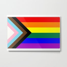 Progress LGBTQ Gay Pride Flag Metal Print | Lgbtqpride, Lgbtpride, Progresspride, Graphicdesign, Lgbtqprogress, Lgbtprideflag, Progressprideflag, Lgbtqrepresentation, Lgbtqprideflag 