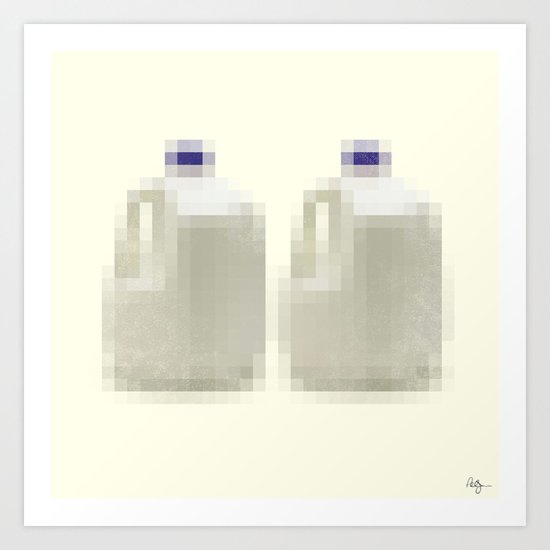 Censored Milk Art Print