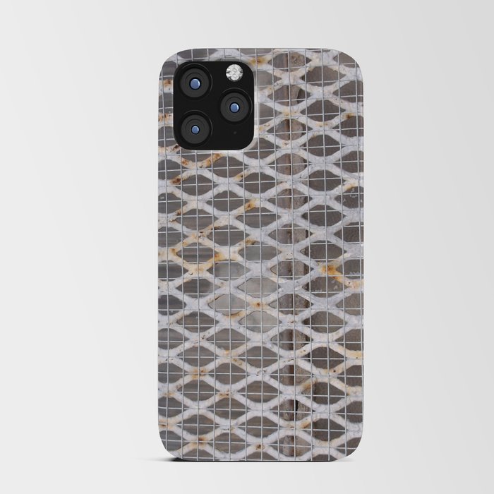 INDUSTRIAL. Rusty white grating. iPhone Card Case