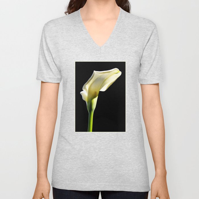 toplit sunny calla lily V Neck T Shirt