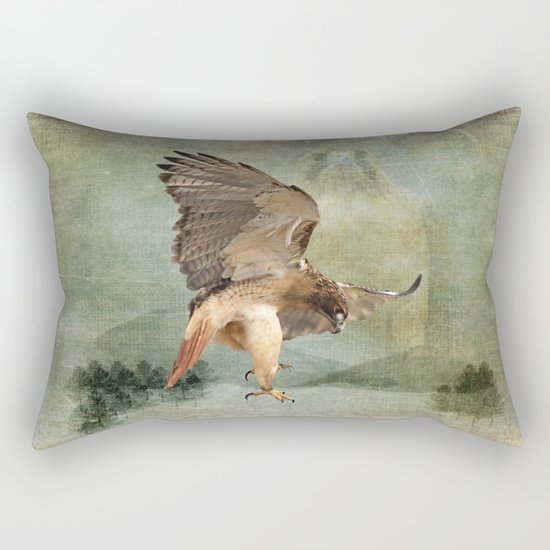 Feathered Fury Above Rectangular Pillow