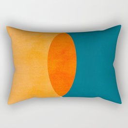 Mid Century Eclipse / Abstract Geometric Rectangular Pillow